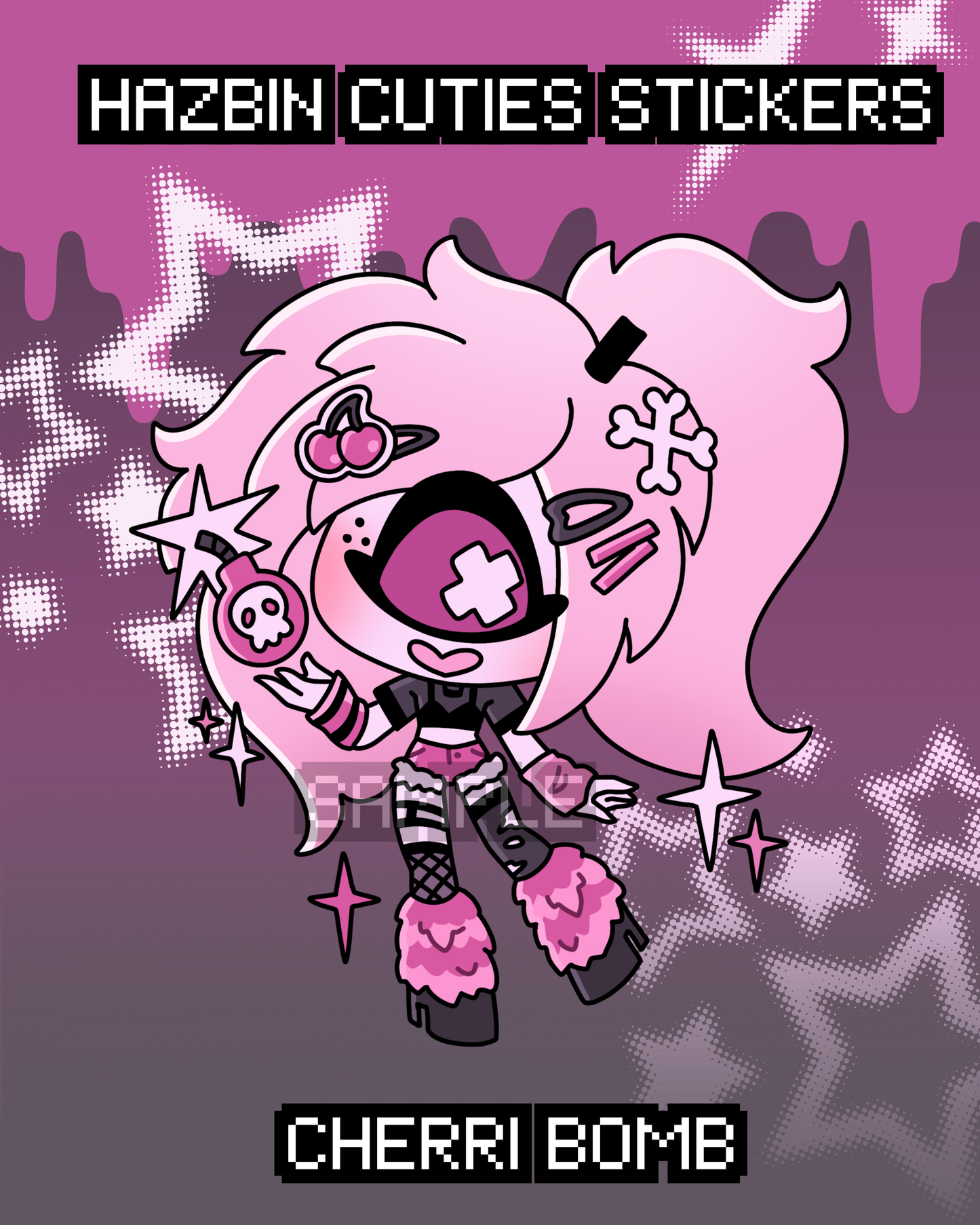 HAZBIN CUTIES - Cherri Bomb Die Cut Sticker