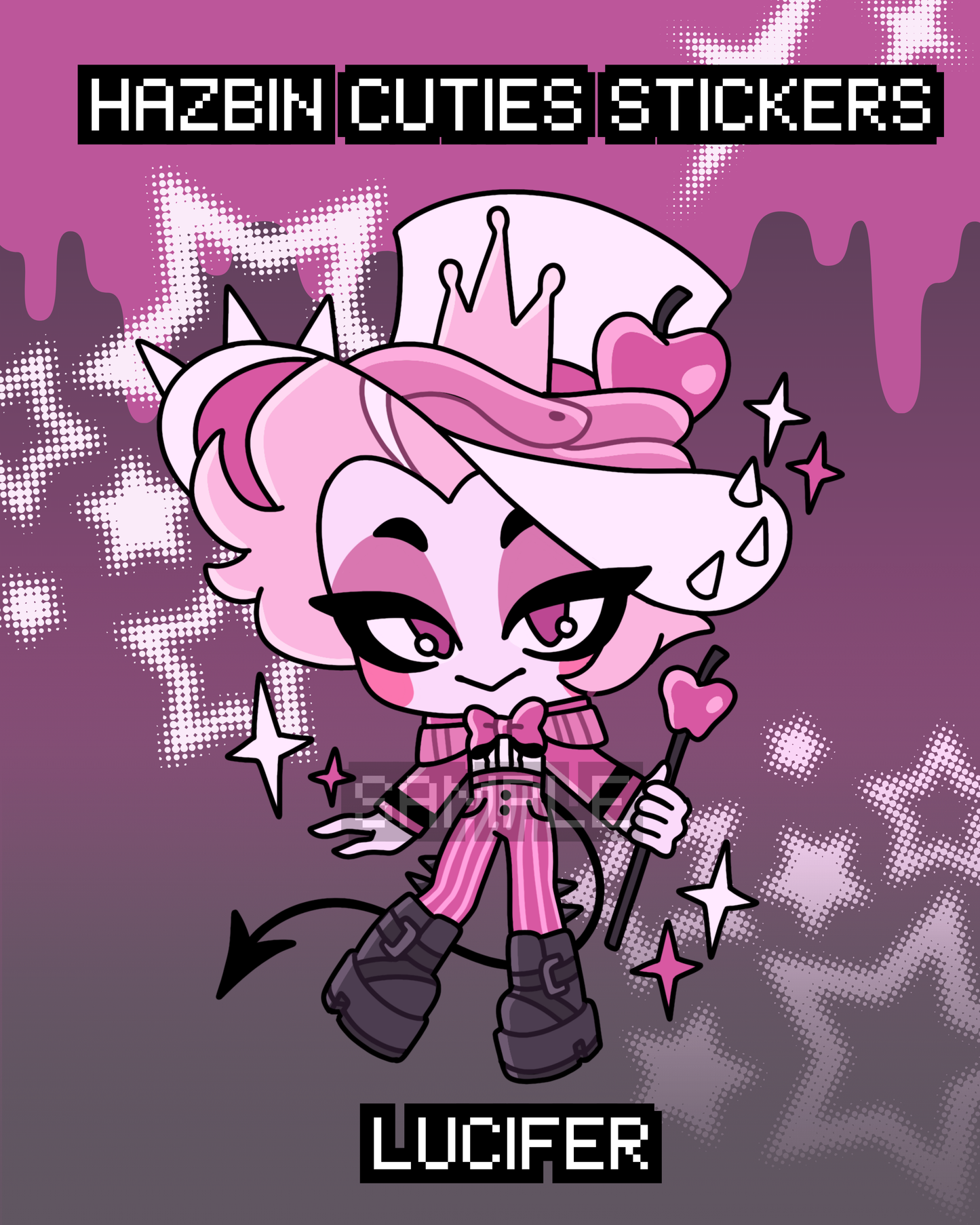 HAZBIN CUTIES - Lucifer Die Cut Sticker