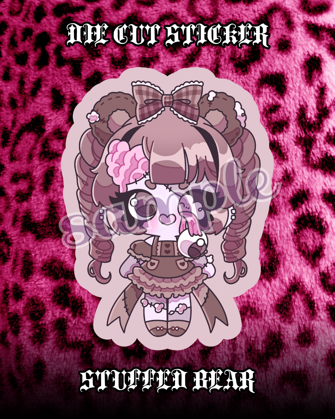 Stuffed Bear Diecut Sticker