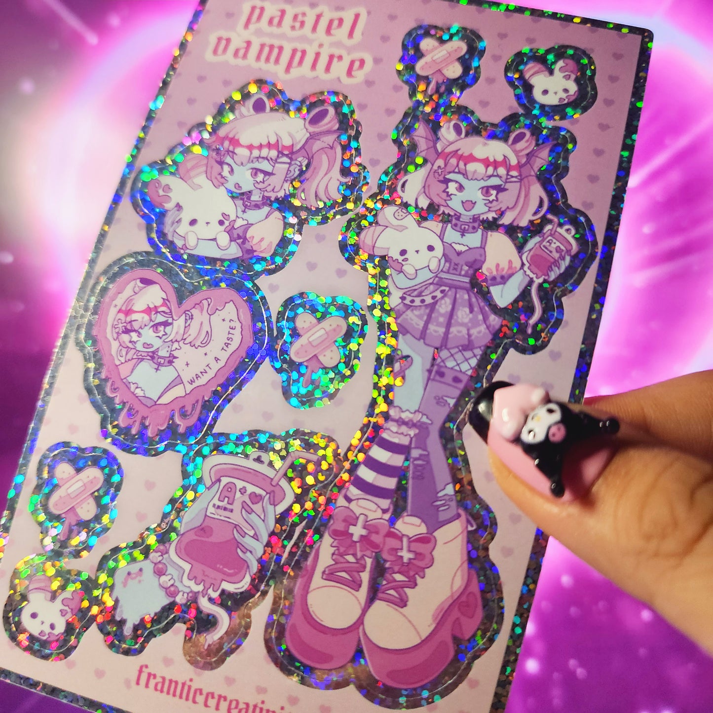 Pastel Vampire Sticker Sheet