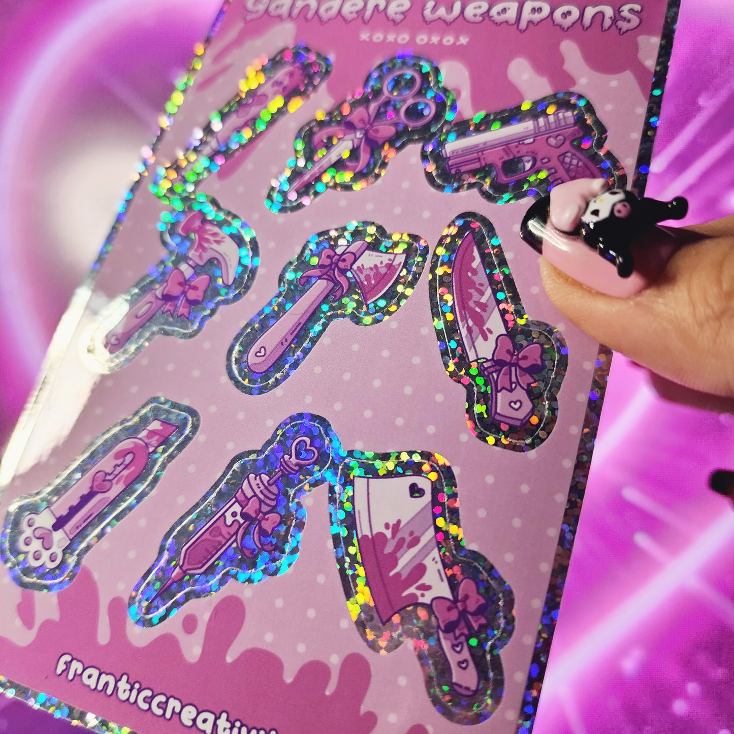 Yandere Weapons Sticker Sheet