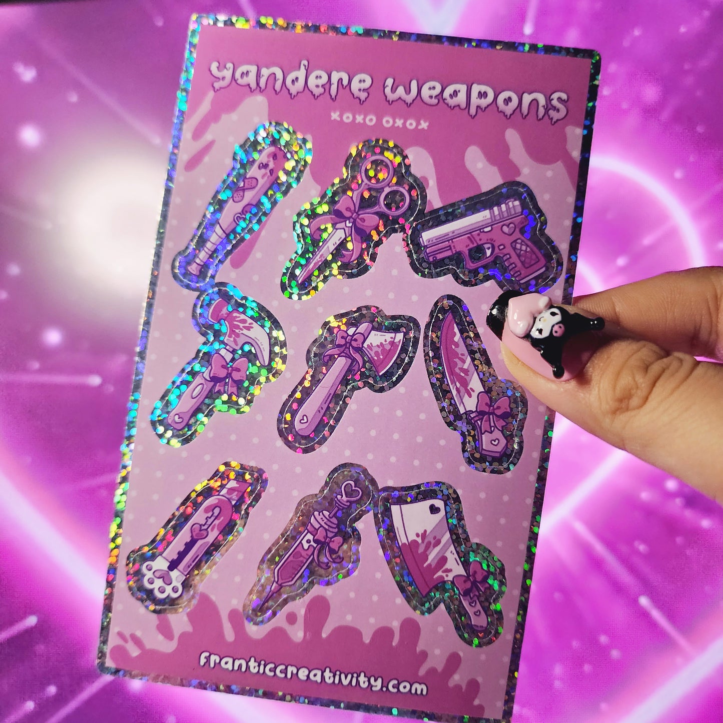Yandere Weapons Sticker Sheet