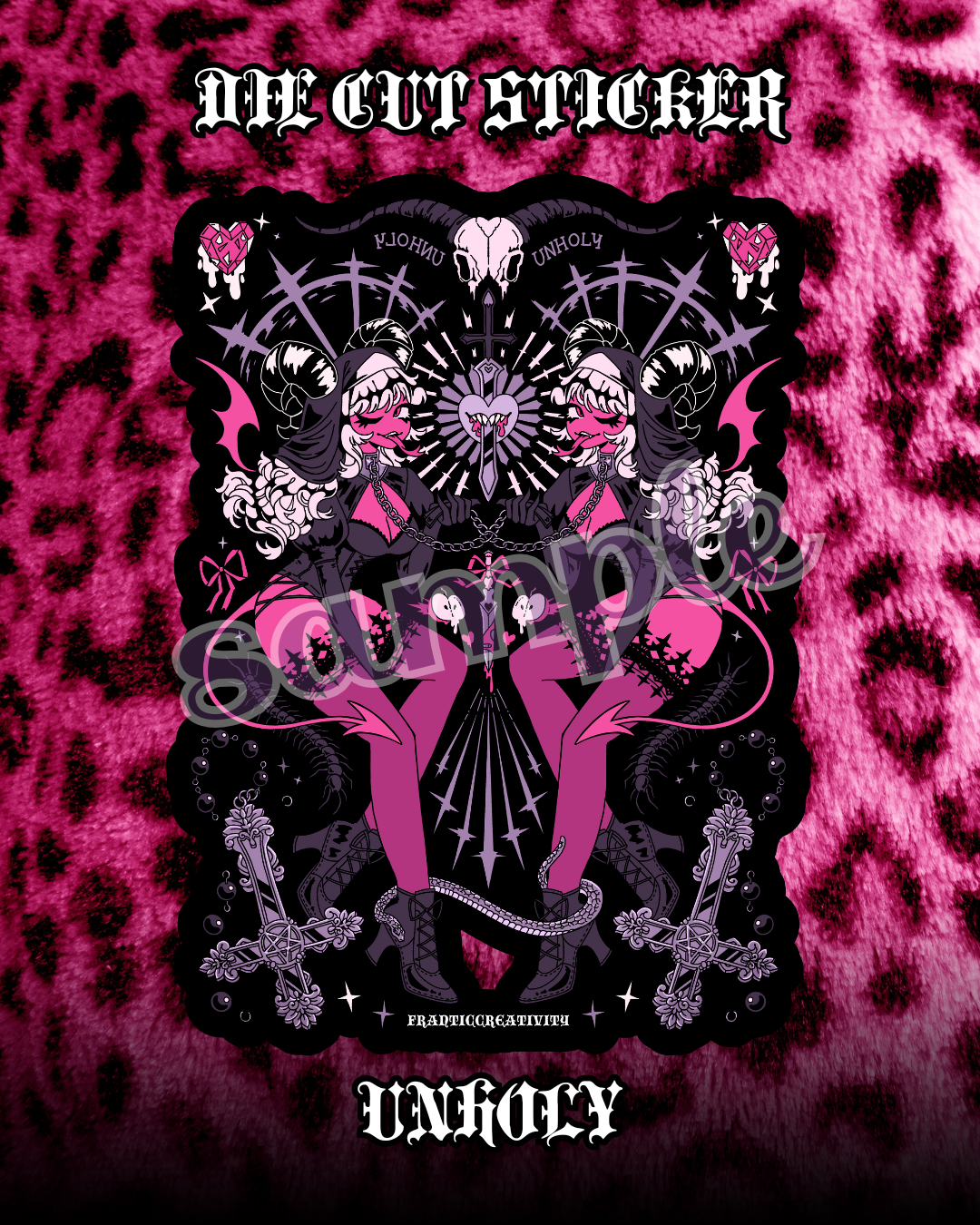 Unholy Waterproof Diecut Sticker