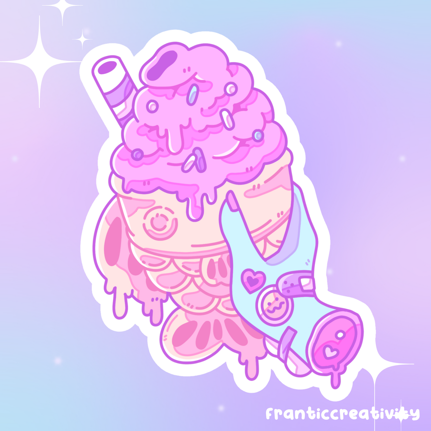Kawaii Food Gore - Tai-Yucky Die Cut Sticker