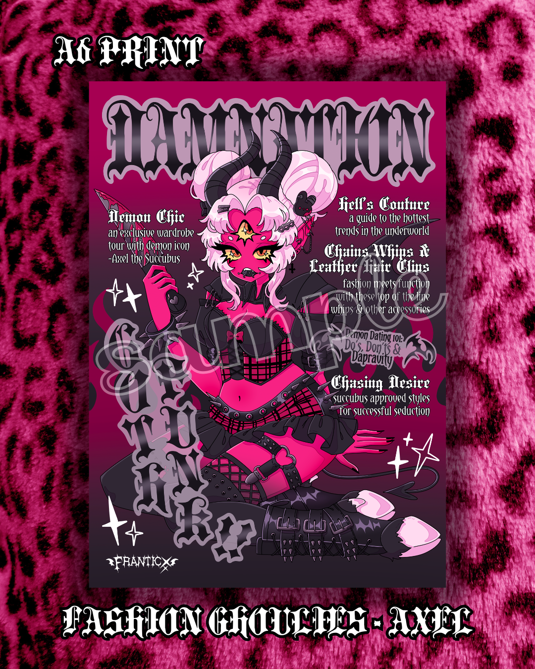 Fashion Ghoulies - Axel (Goth Punk) Print