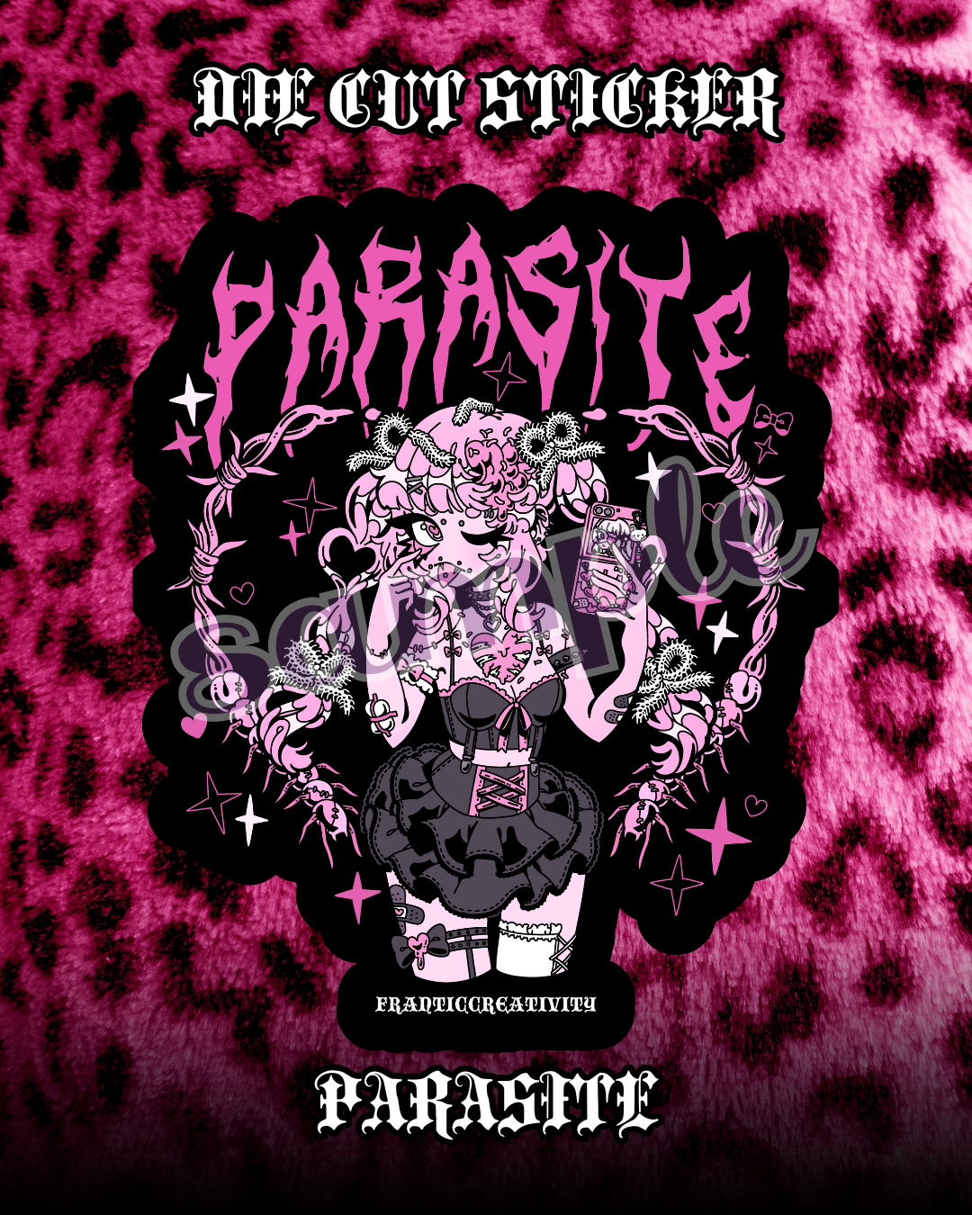 Parasite Waterproof Diecut Sticker