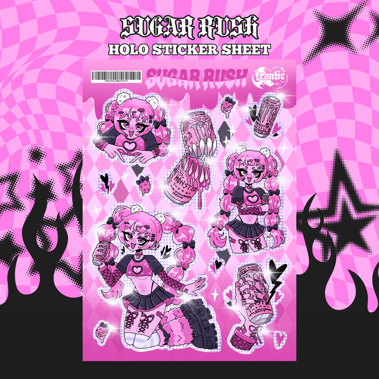 SUGAR RUSH - HOLO STICKER SHEET