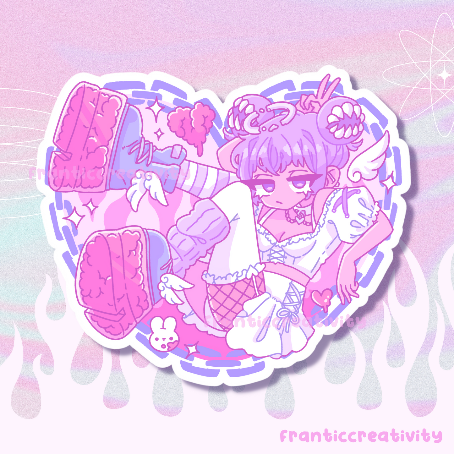 Angie Heart Waterproof Diecut Sticker