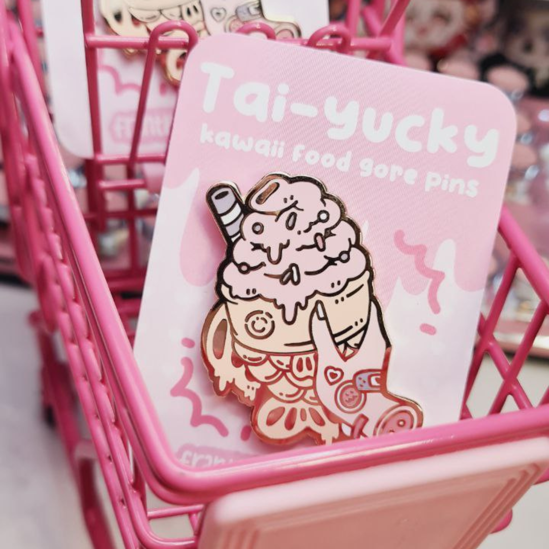 Tai-yucky Food Gore Enamel Pin