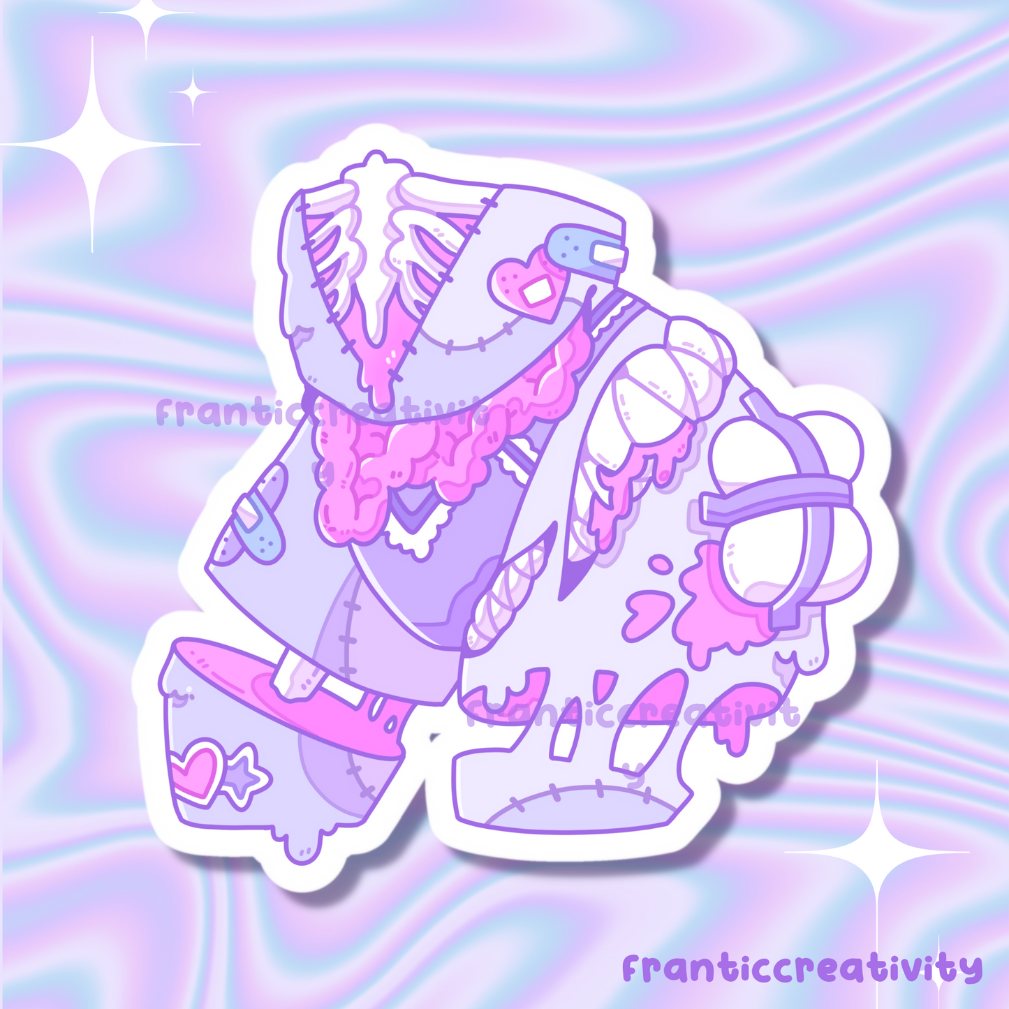 Corpse Girl Undead Thighs Waterproof Die Cut Sticker