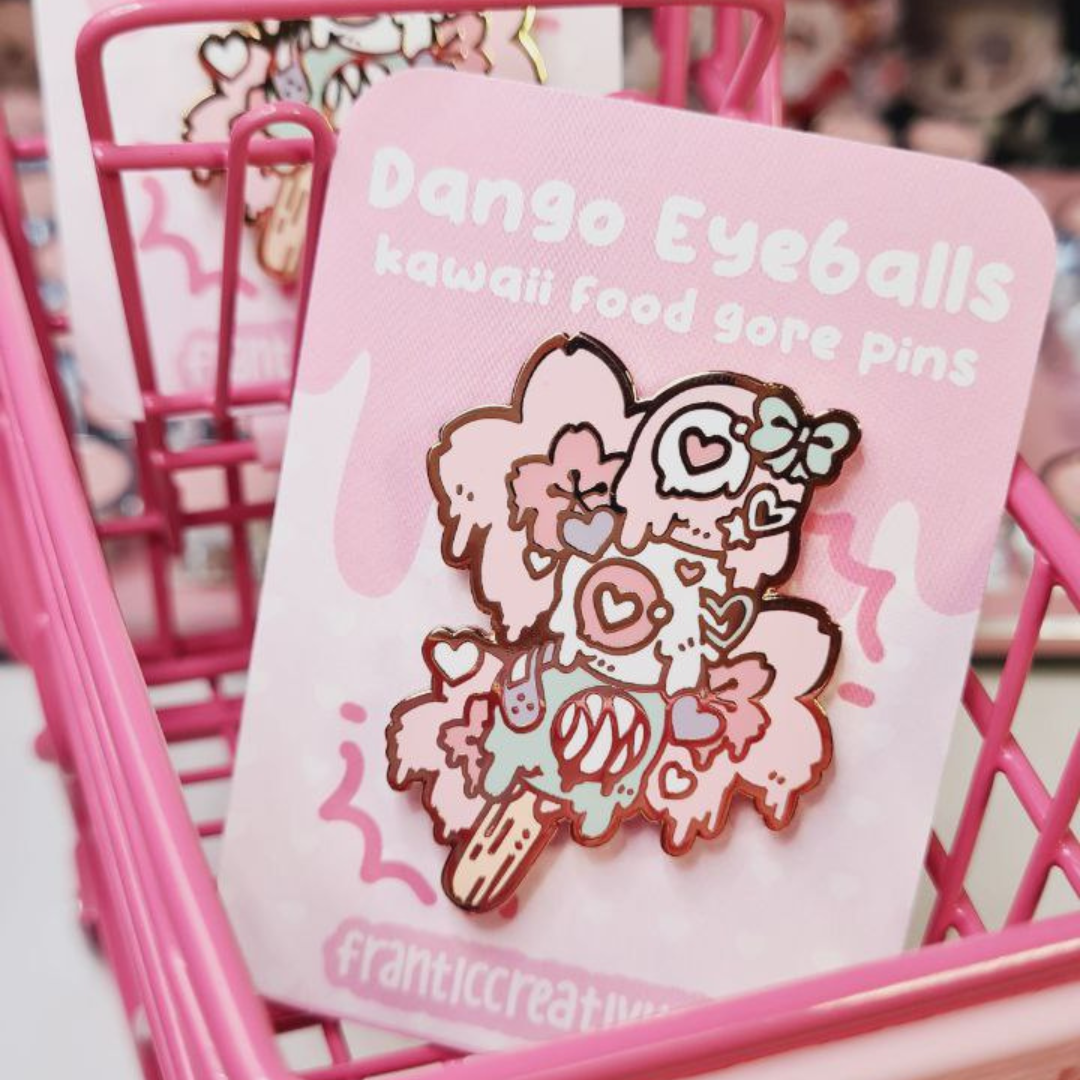 Dango Eyeballs Food Gore Enamel Pin