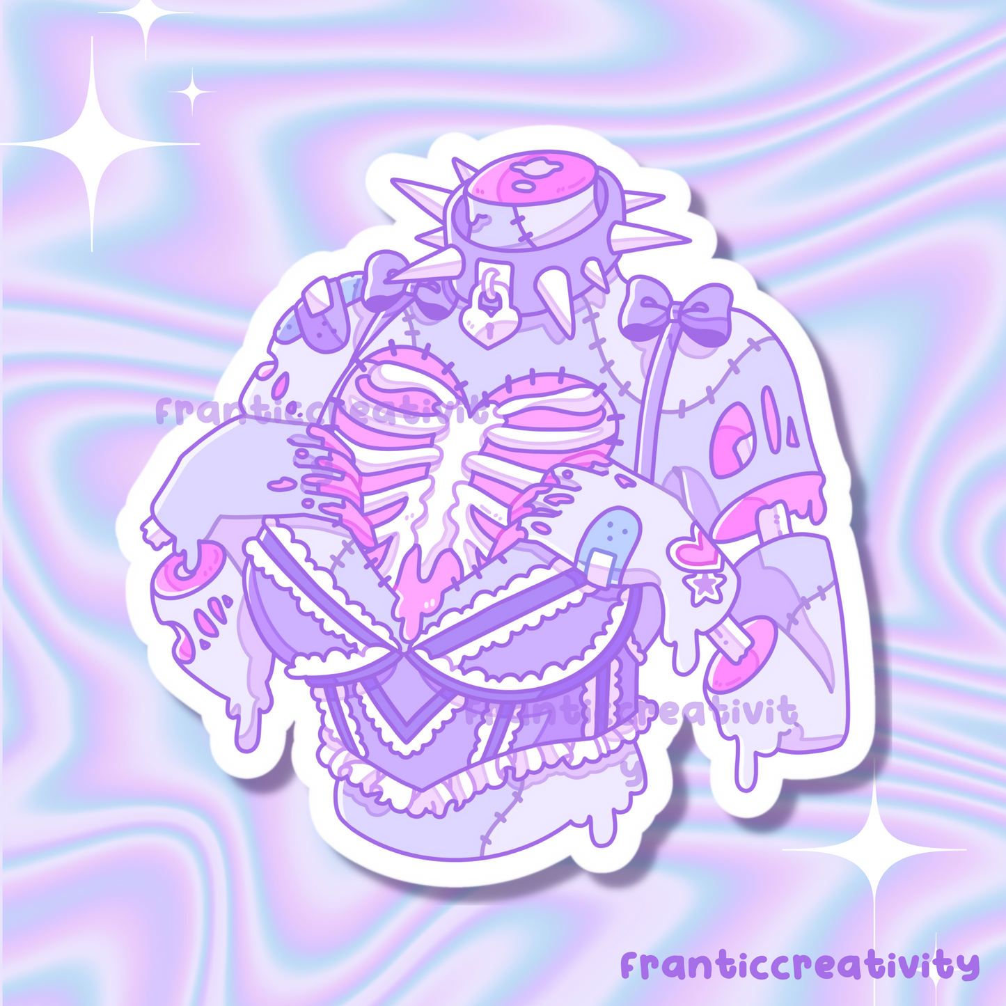 Corpse Girl Of My Chest Waterproof Die Cut Sticker