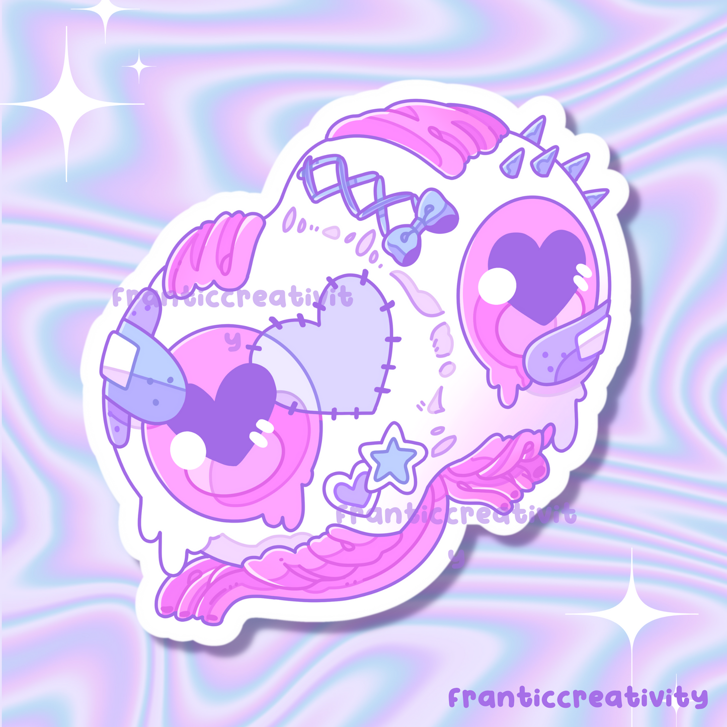 Corpse Girl Conjoined Eyeballs Waterproof Die Cut Sticker