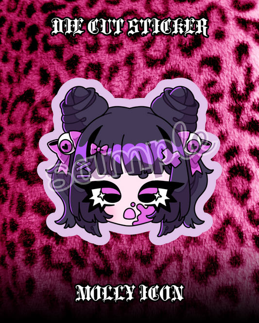 Molly Icon Waterproof Diecut Sticker