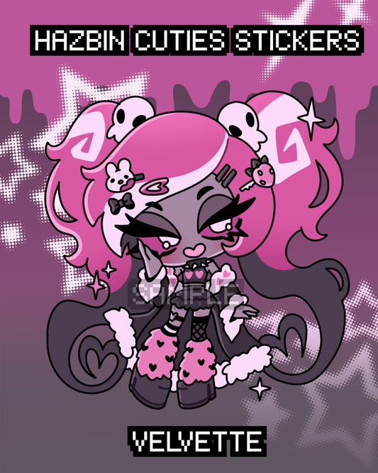 HAZBIN CUTIES - Velvette Die Cut Sticker