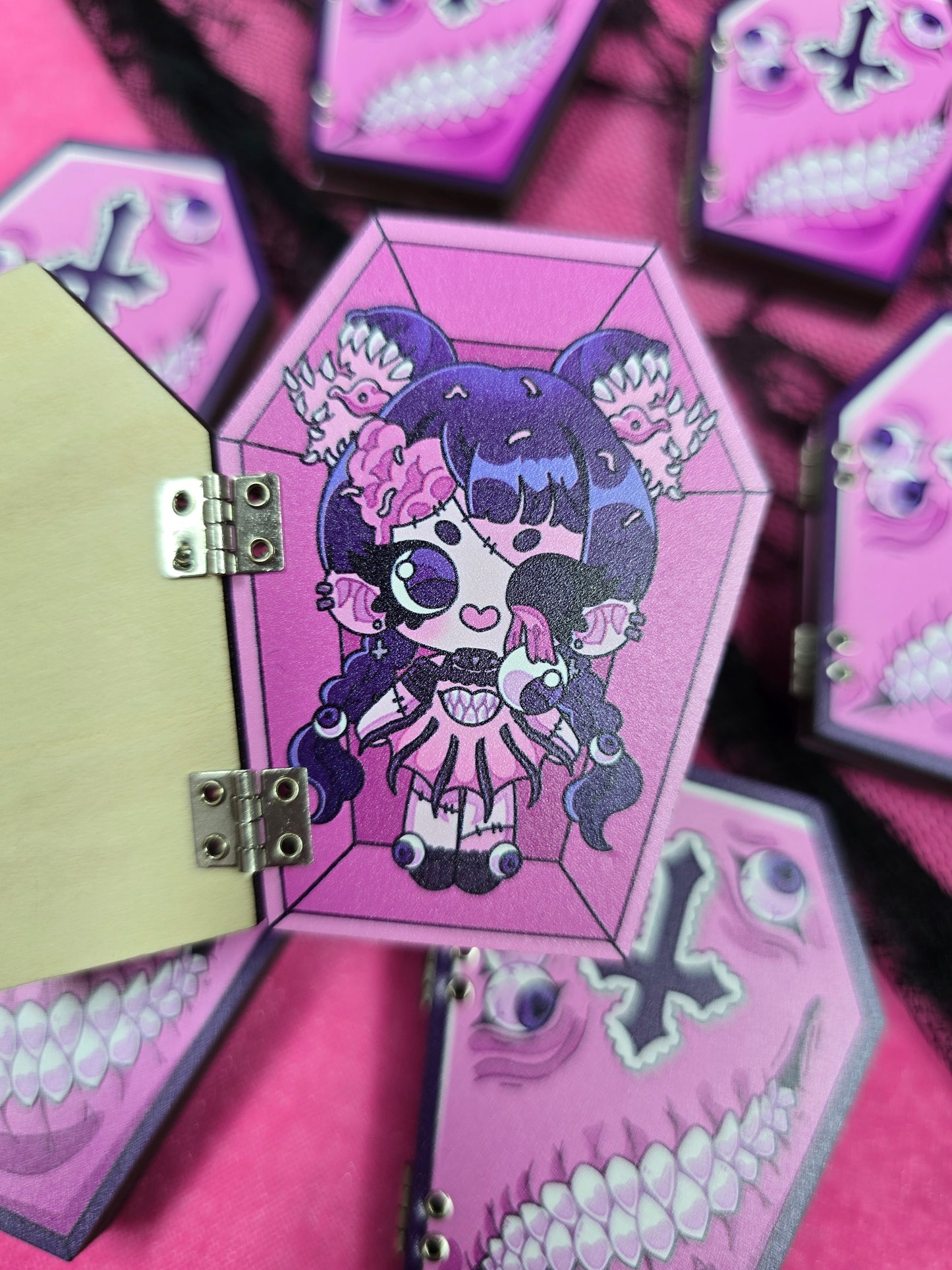 ZOMBABIES - PARASITE WOODEN COFFIN PIN