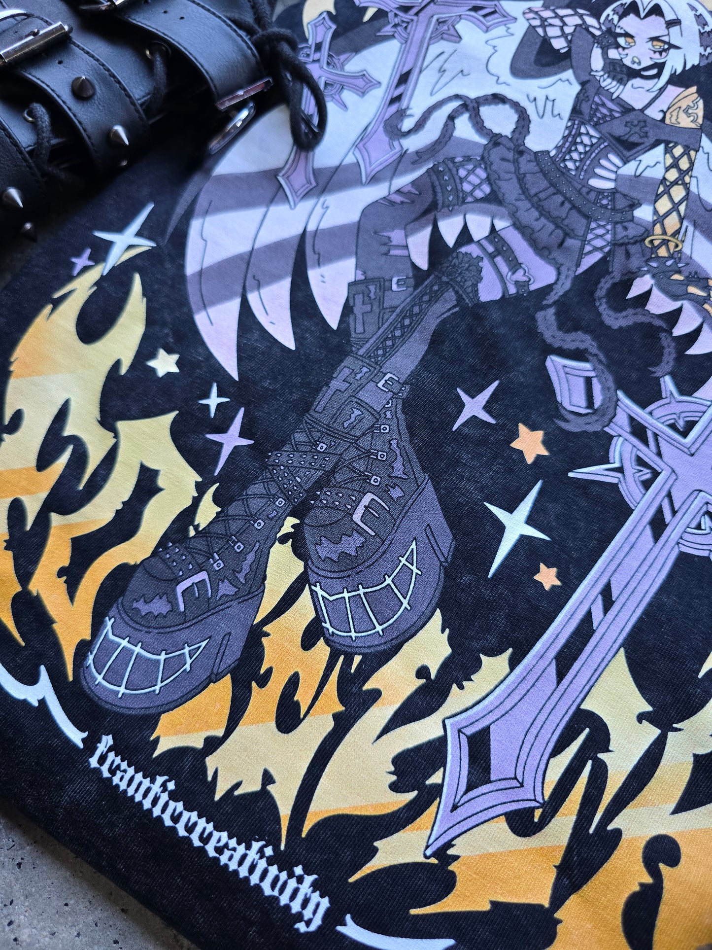 Lute Hell Is 4ever Acid Wash Tee