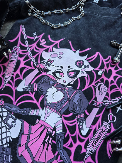 Angel Dust In Your Web Acid Wash Tee