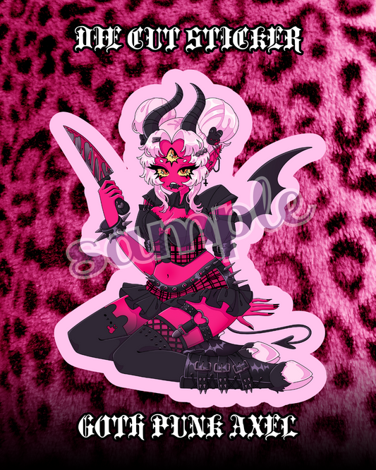Goth Punk Axel Waterproof Diecut Sticker