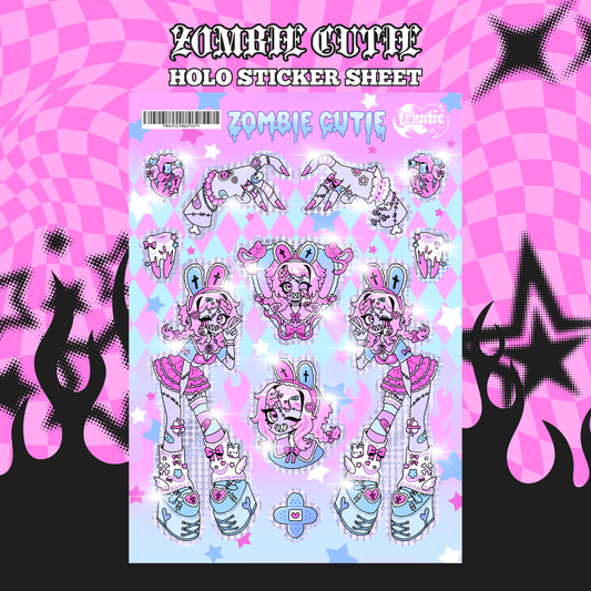 ZOMBIE CUTIE - HOLO STICKER SHEET