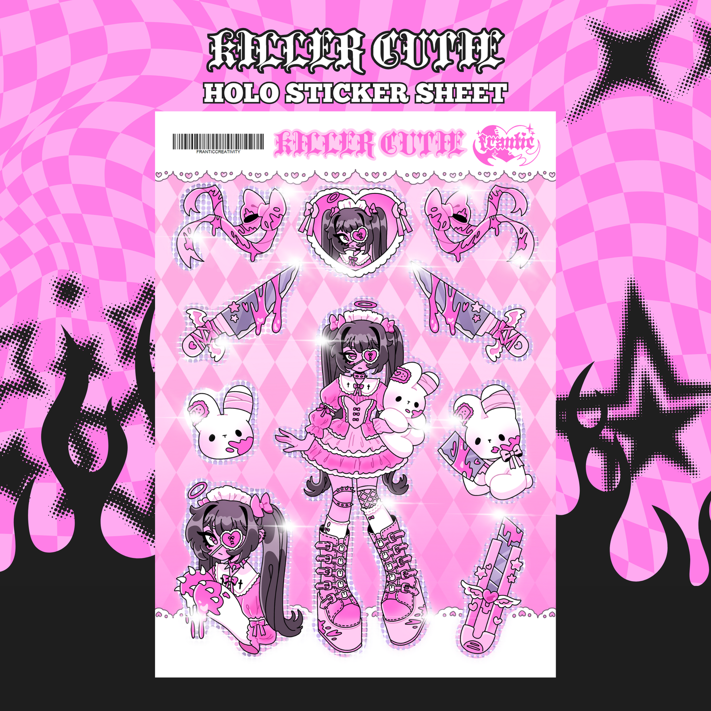 KILLER CUTIE - HOLO STICKER SHEET