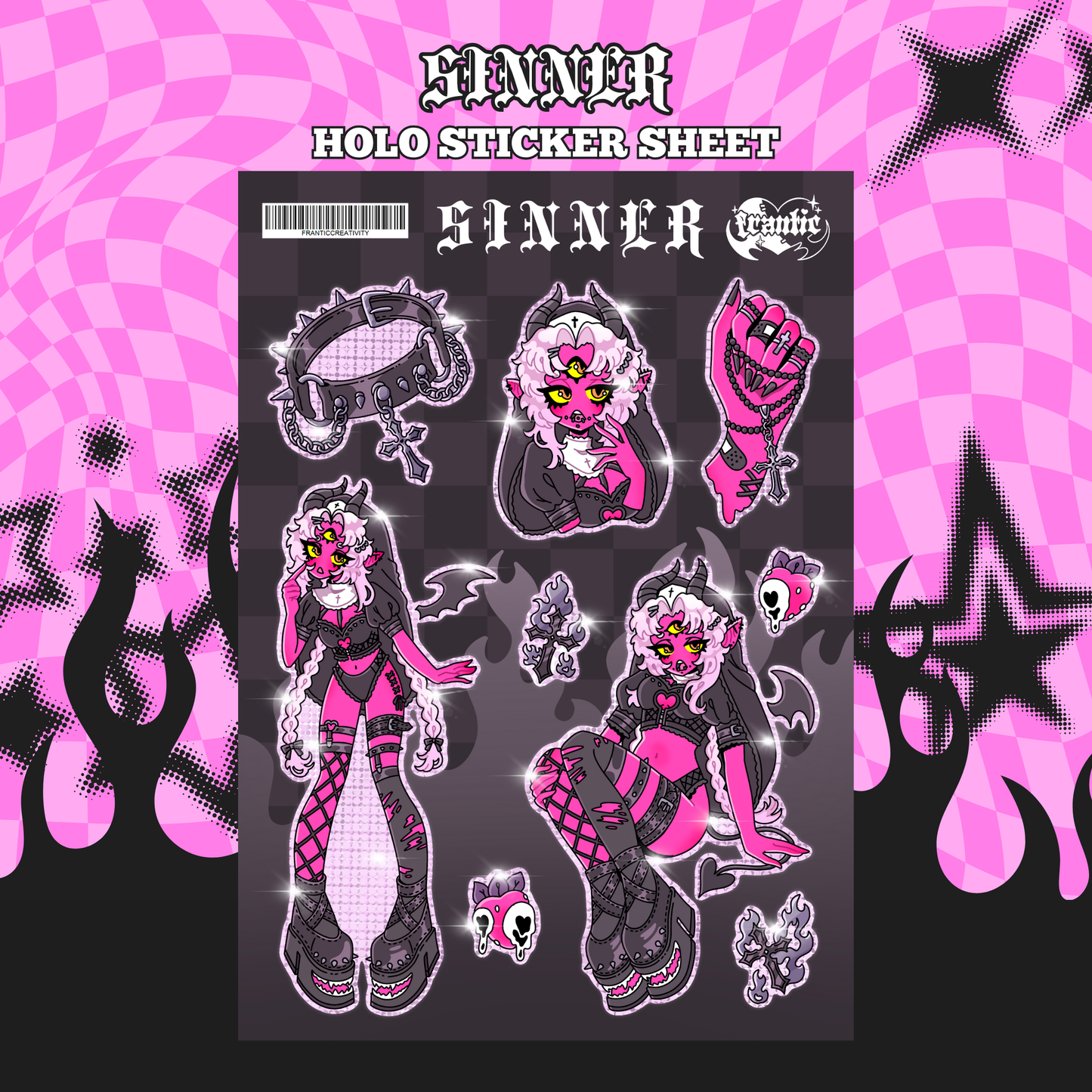 SINNER - HOLO STICKER SHEET
