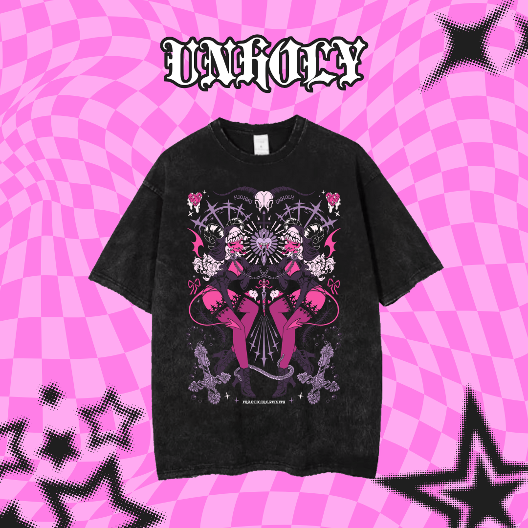 Unholy Acid Wash Tshirt