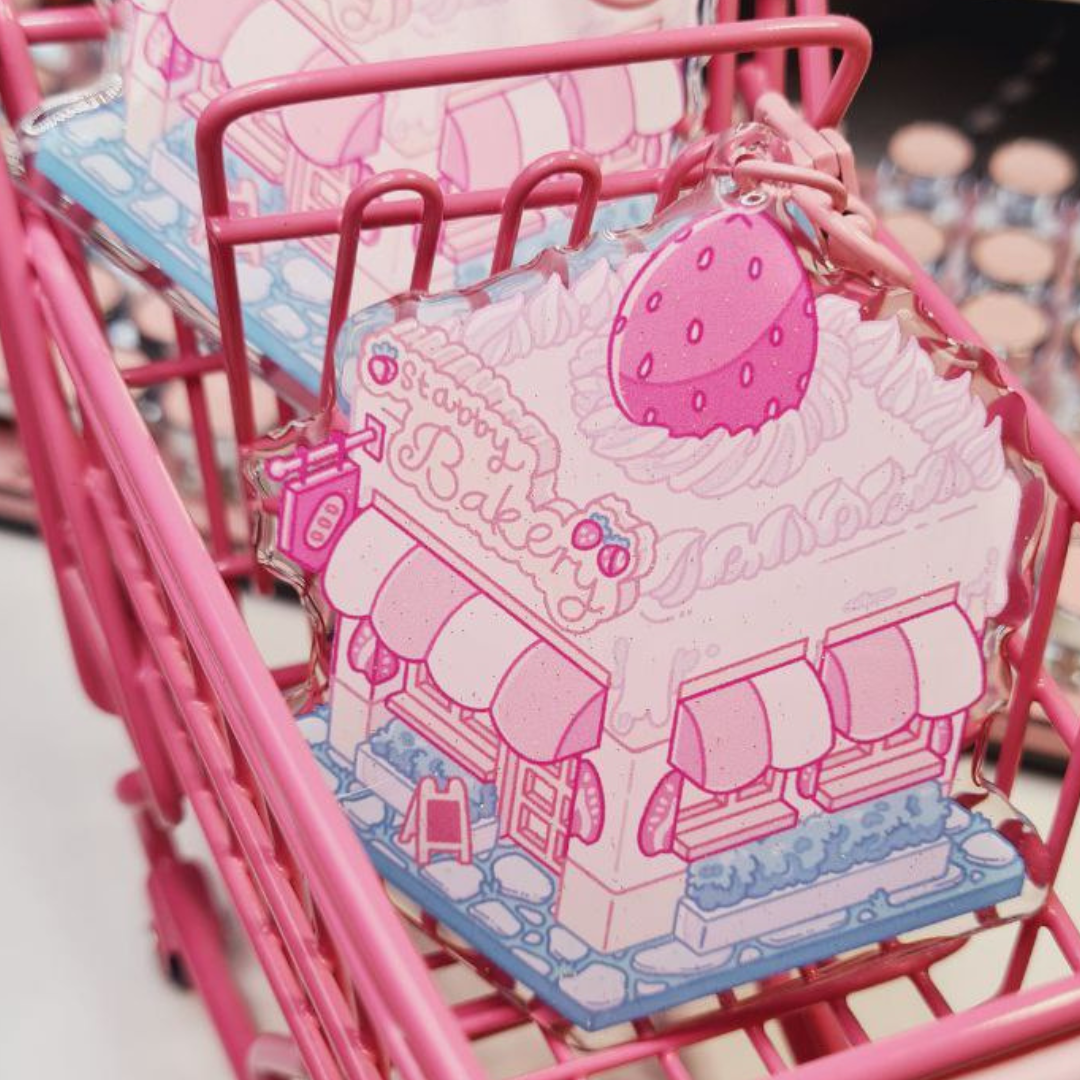 Isometric Stabbit Bakery Keychain – franticcreativity