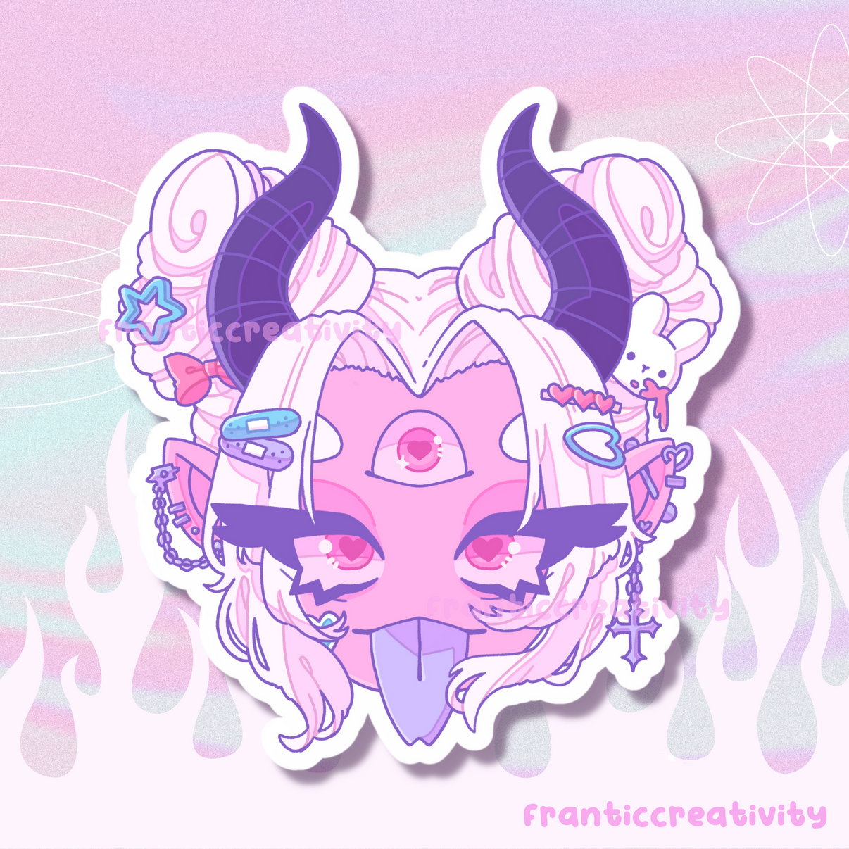 Yami Kawaii Axel Waterproof Diecut Sticker – franticcreativity