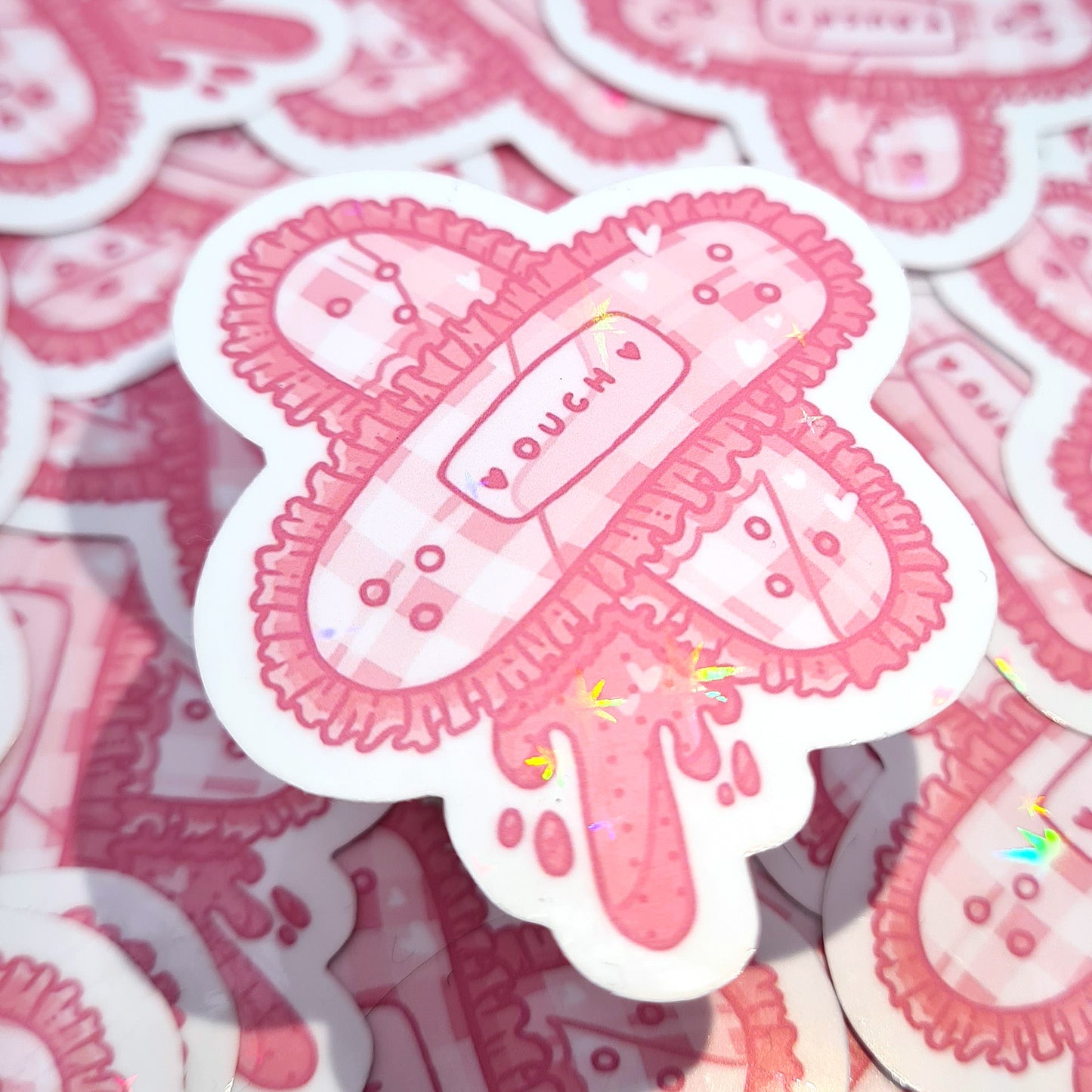 Sickly Sweet Ouch Band-aid Waterproof Die Cut Sticker